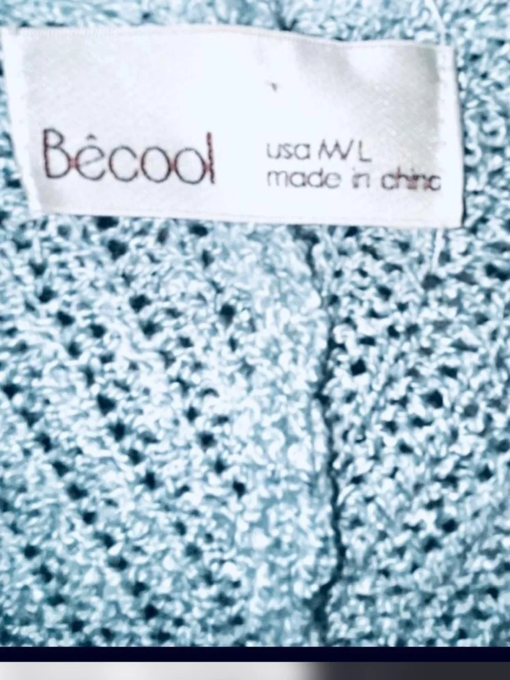 NWOT Be Cool Sage Green Oversized Lightweight Open Front Knit Cardigan Size M/L - Picture 7 of 8